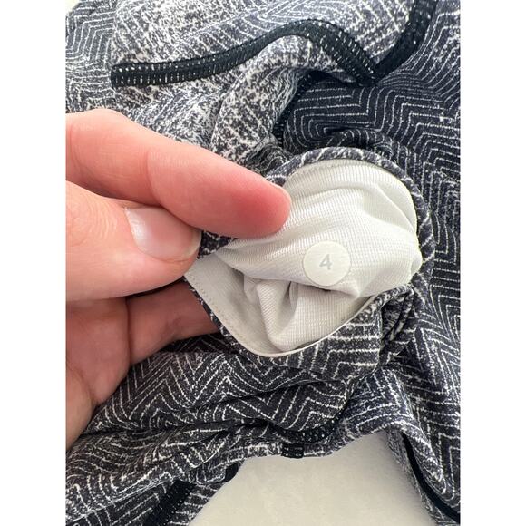 Lululemon Wunder Under Pant III Diffusion White Black Legging 4 Travel Comfy - Picture 4 of 6